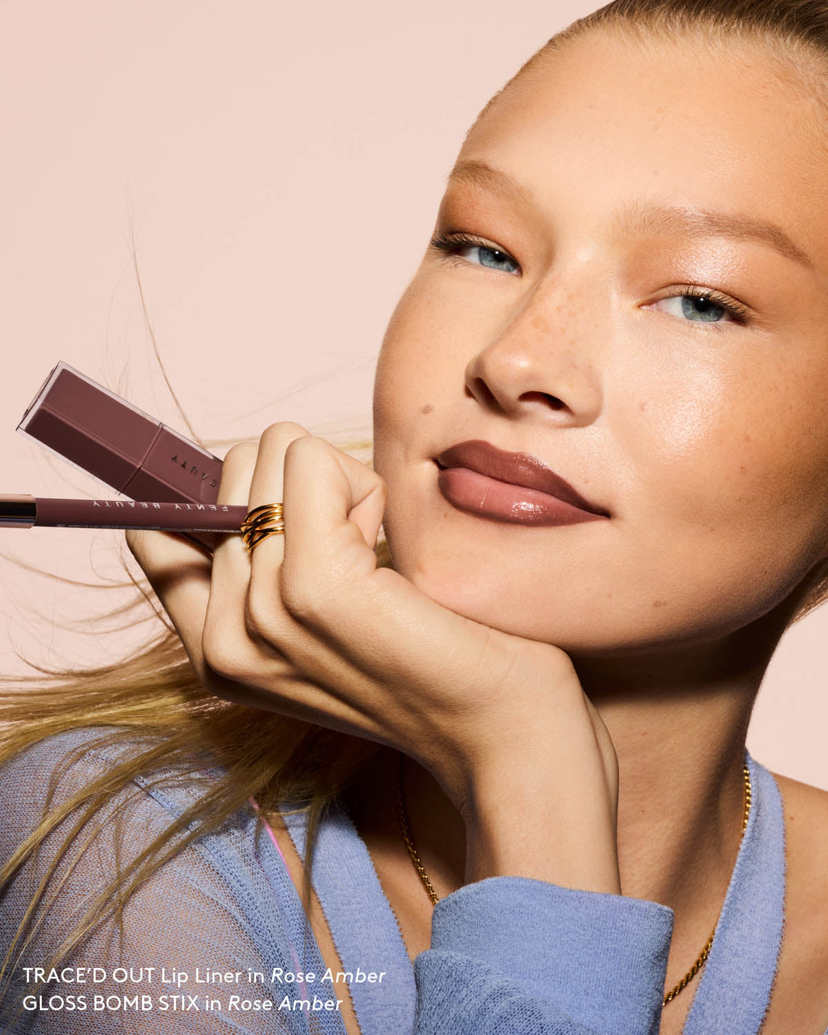 Trace'd Out Longwear Waterproof Pencil Lip Liner — Rose Amber - Image 2