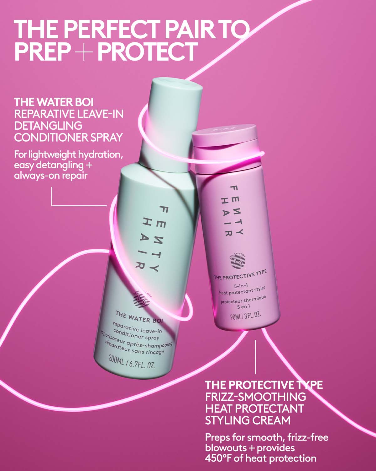 The Hydrated + Hot Ones Leave-in Conditioner + Heat Protectant Duo - Image 4