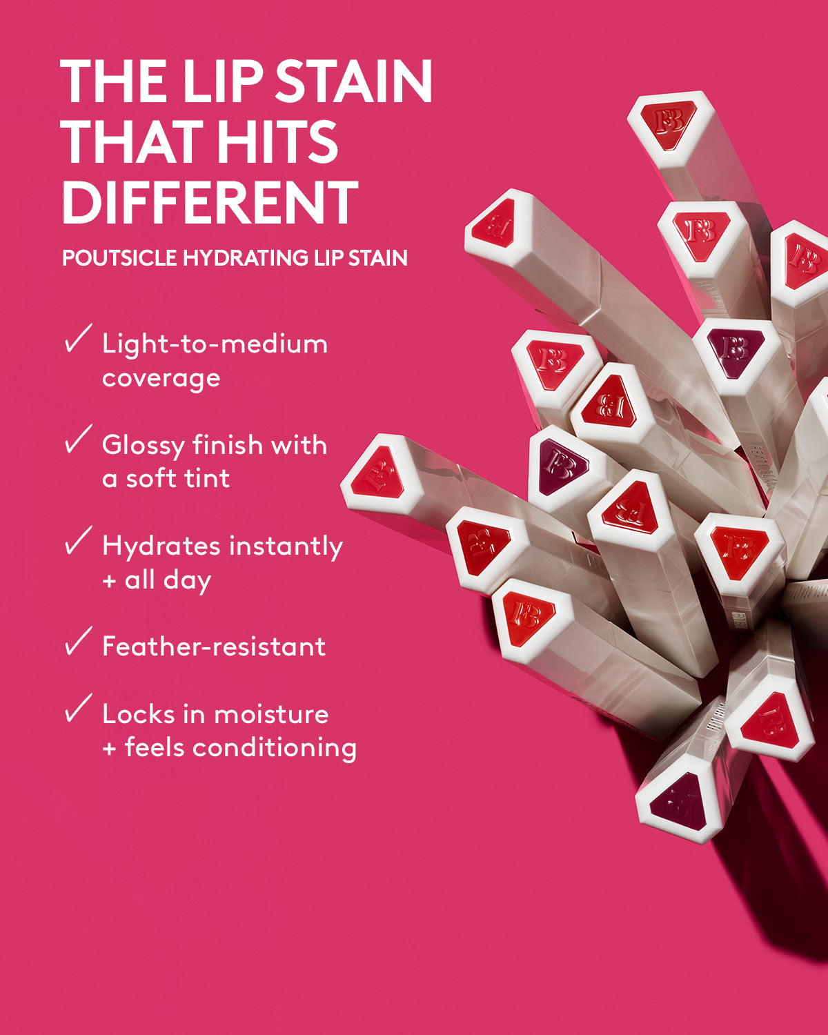 Poutsicle Hydrating Lip Stain — Fuchsia Wife - Image 3