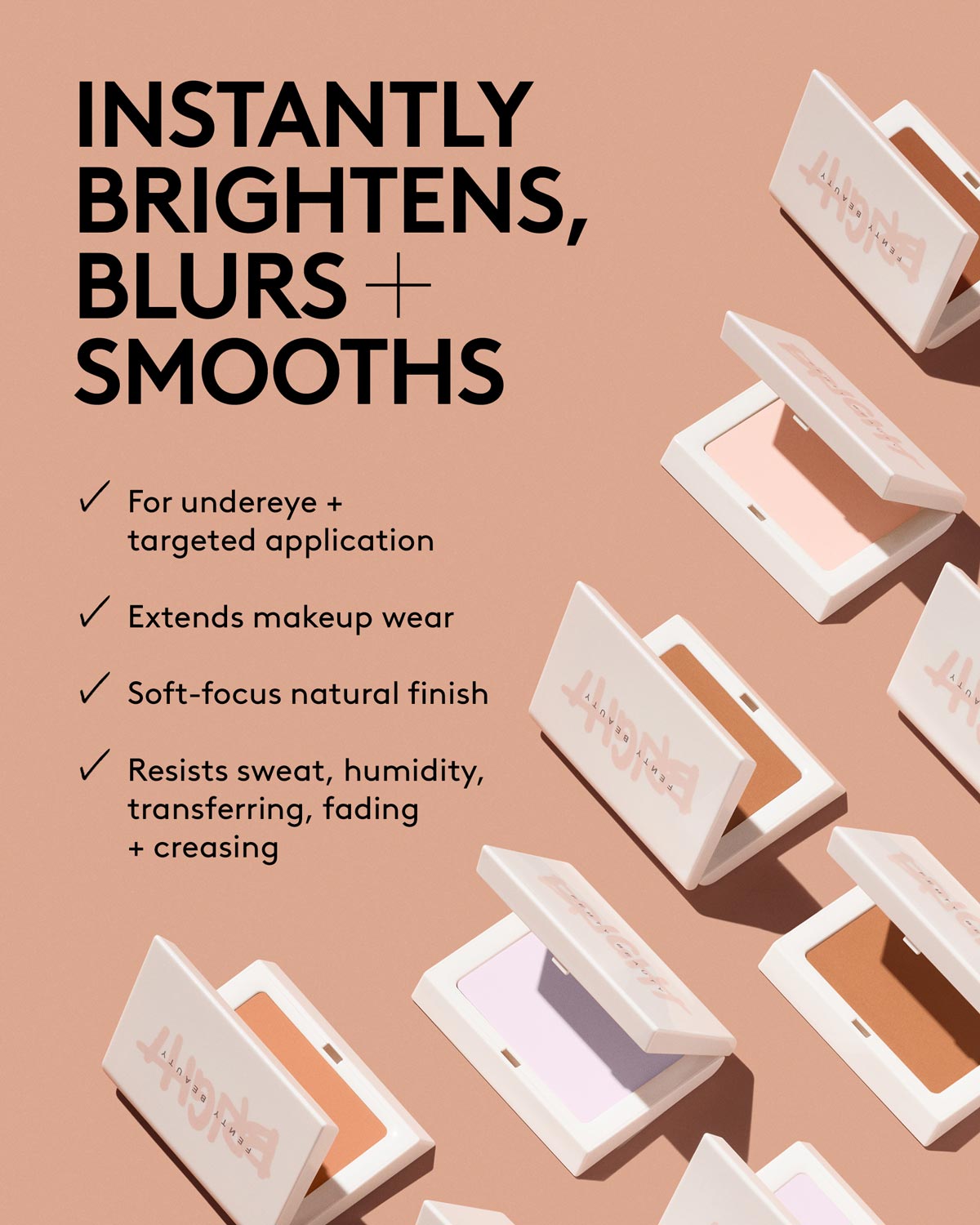 Bright Fix Instant Brightening + Blurring Powder — Peach - Image 4