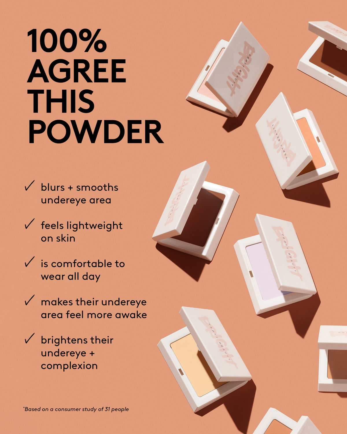Bright Fix Instant Brightening + Blurring Powder — Peach - Image 7