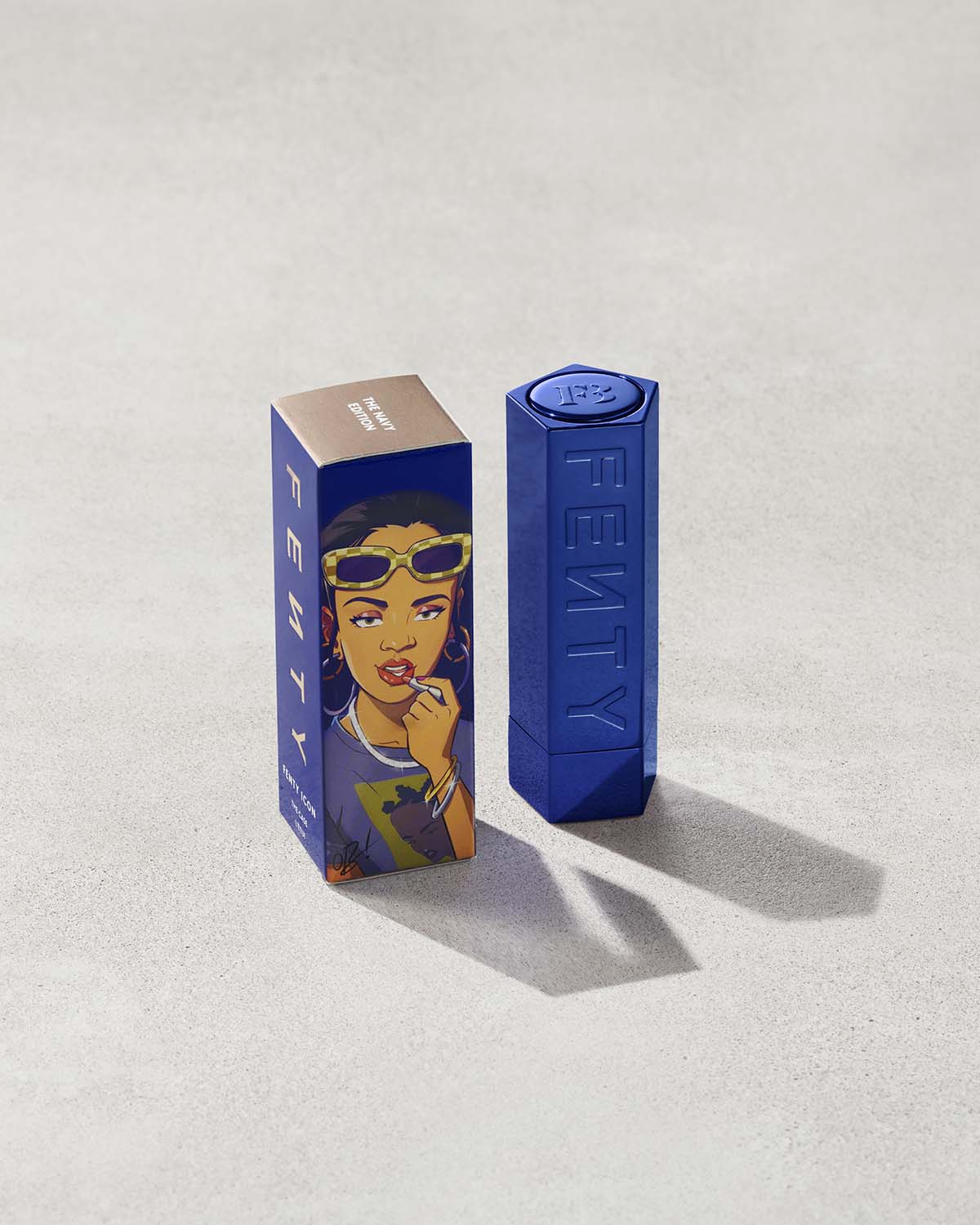 Fenty Icon The Case Semi-Matte Refillable Lipstick — Navy Edition - Image 4