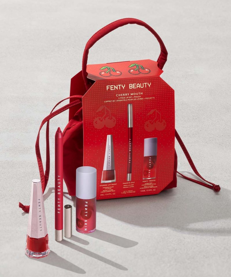 Cherry Mouth 3-Piece Lip Set + Pouch