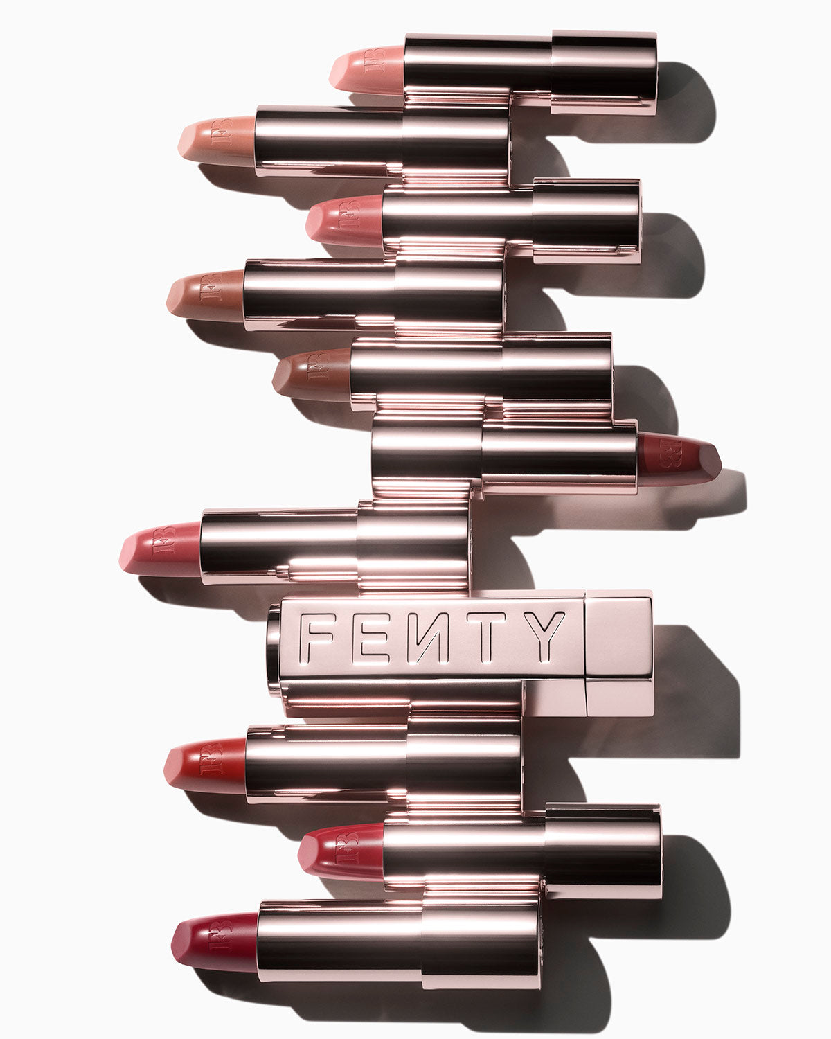 Fenty Icon The Case Semi-Matte Refillable Lipstick — Metallic Nude - Image 5
