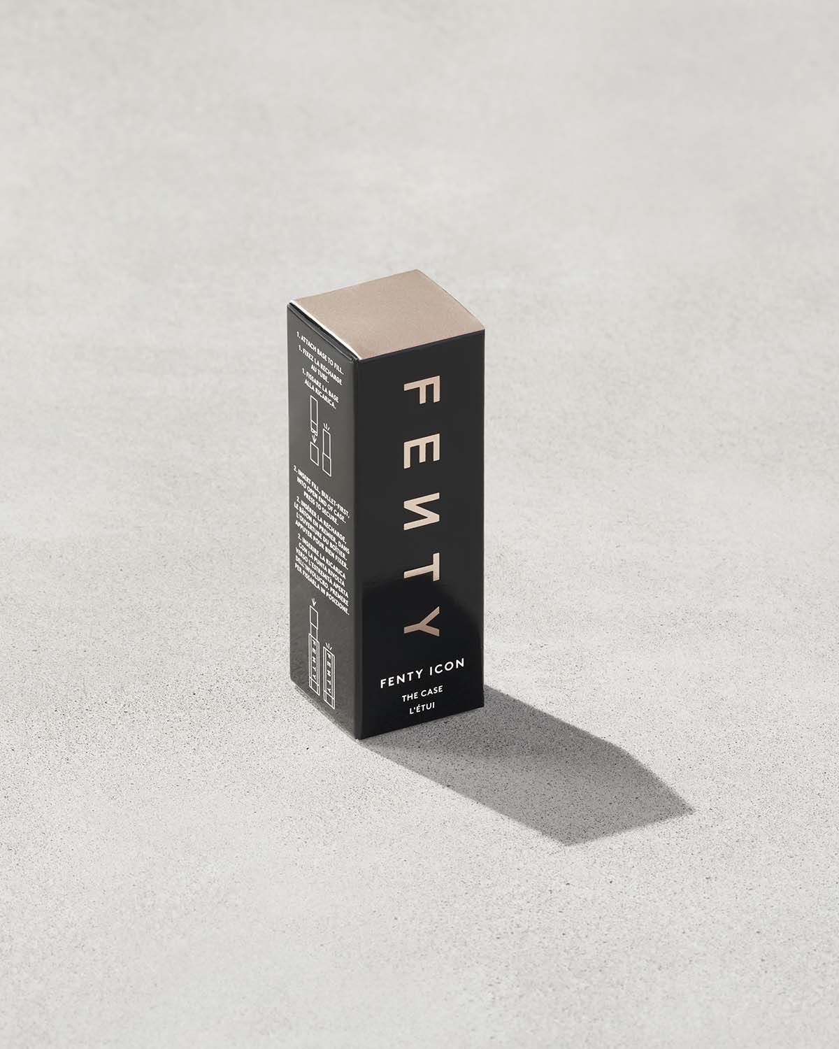 Fenty Icon The Case Semi-Matte Refillable Lipstick — Matte Black - Image 4