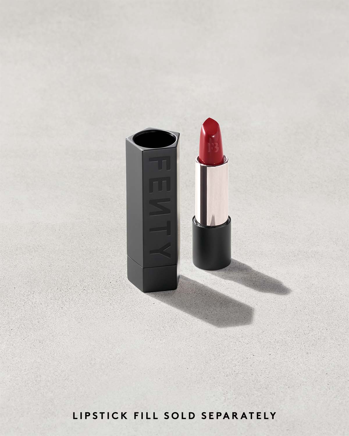 Fenty Icon The Case Semi-Matte Refillable Lipstick — Matte Black - Image 3