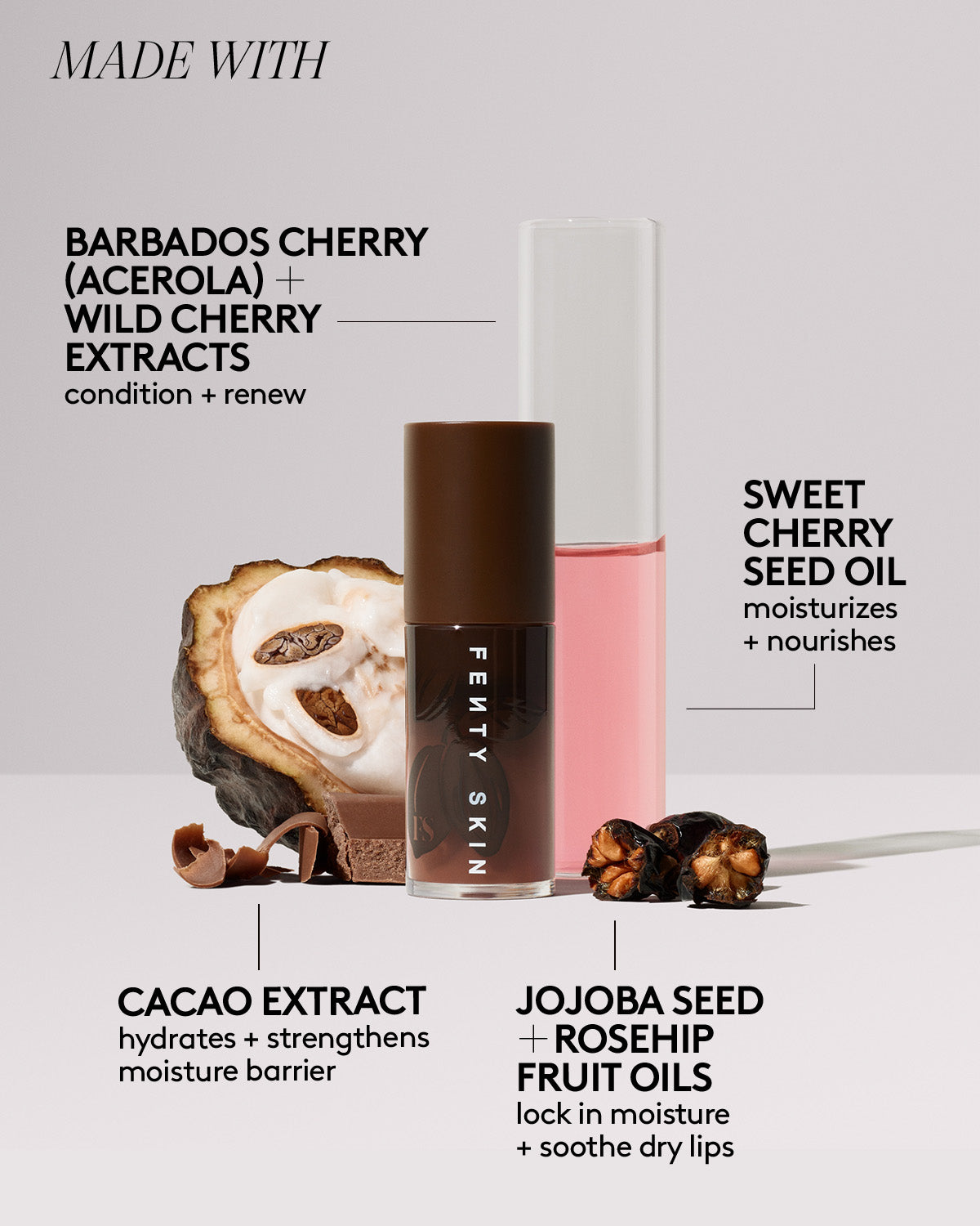 Fenty Treatz Hydrating + Strengthening Lip Oil — Cacao - Image 6