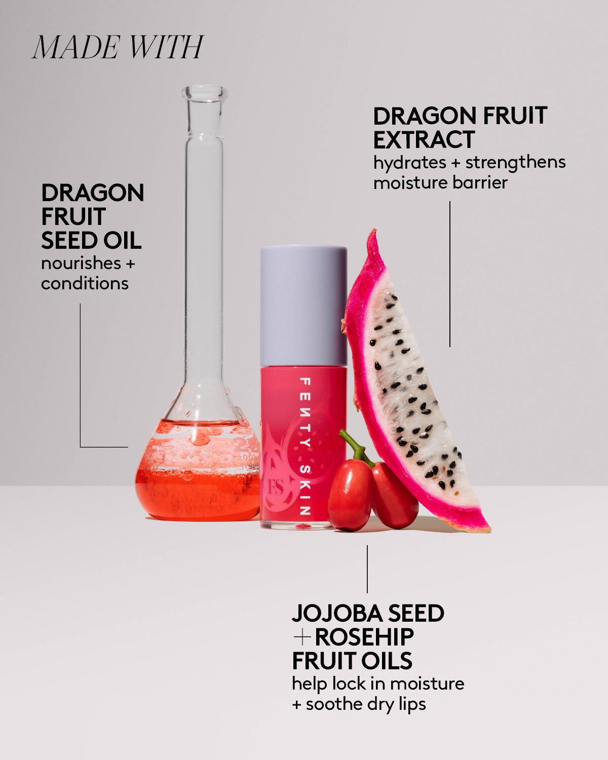 Fenty Treatz Hydrating + Strengthening Lip Oil — Dragon Fruit - Image 6