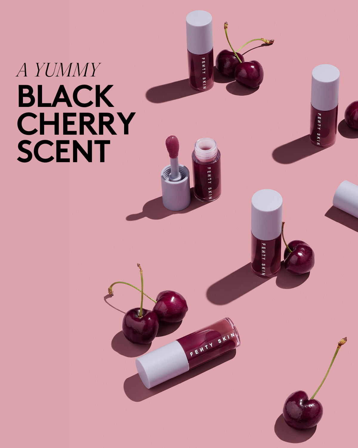 Fenty Treatz Hydrating + Strengthening Lip Oil — Black Cherry - Image 7