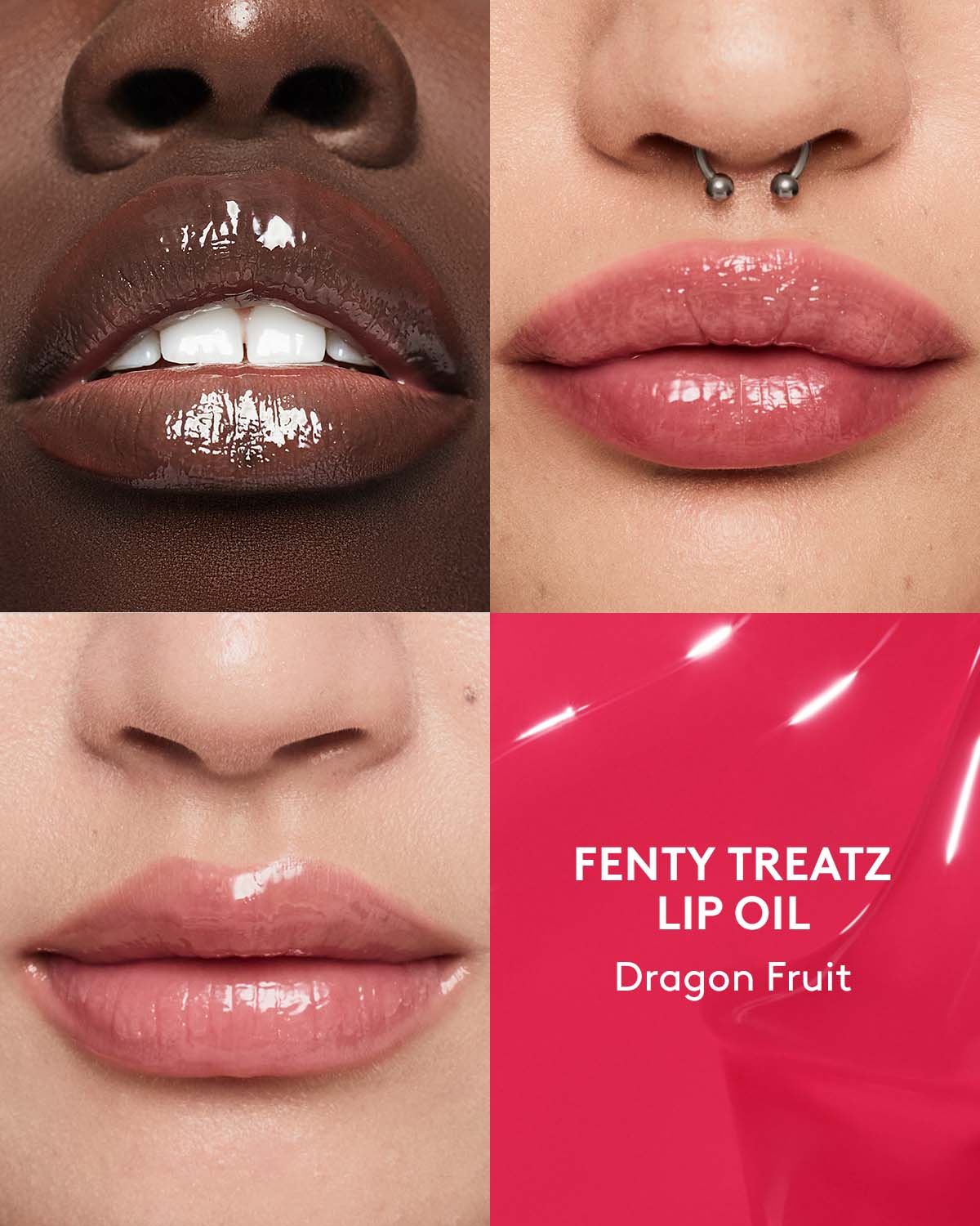 Fenty Treatz Hydrating + Strengthening Lip Oil — Dragon Fruit - Image 3