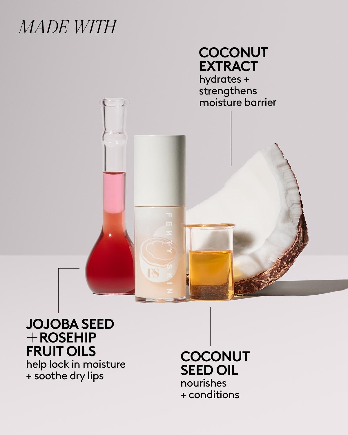 Fenty Treatz Hydrating + Strengthening Lip Oil — Coconut - Image 6