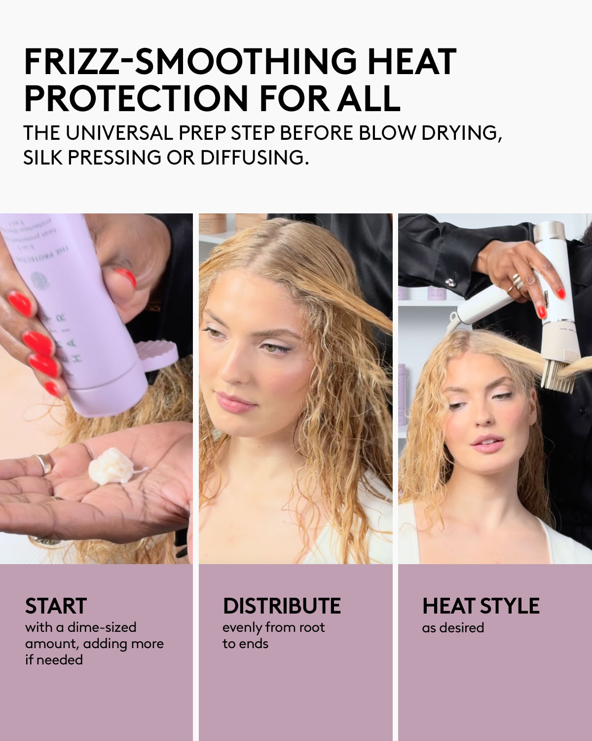 The Protective Type Frizz-Smoothing Heat Protectant Styling Cream - Image 8